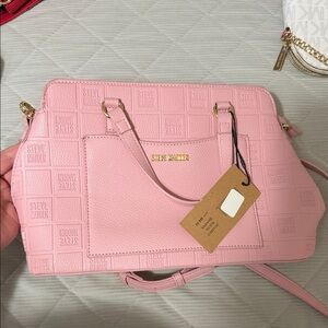 Steve Madden Blush Embossed Satchel